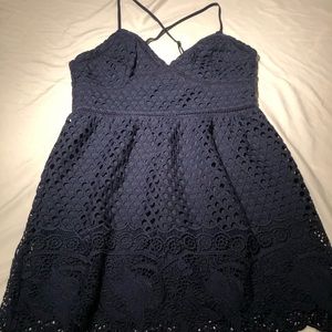 Abercrombie & Fitch crotchet blue dress